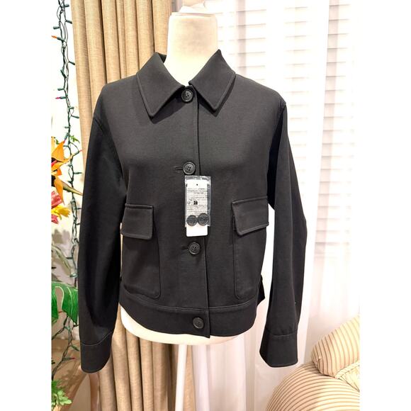 Uniqlo Jersey Relaxed Jacket in Black - Picture 2 of 8